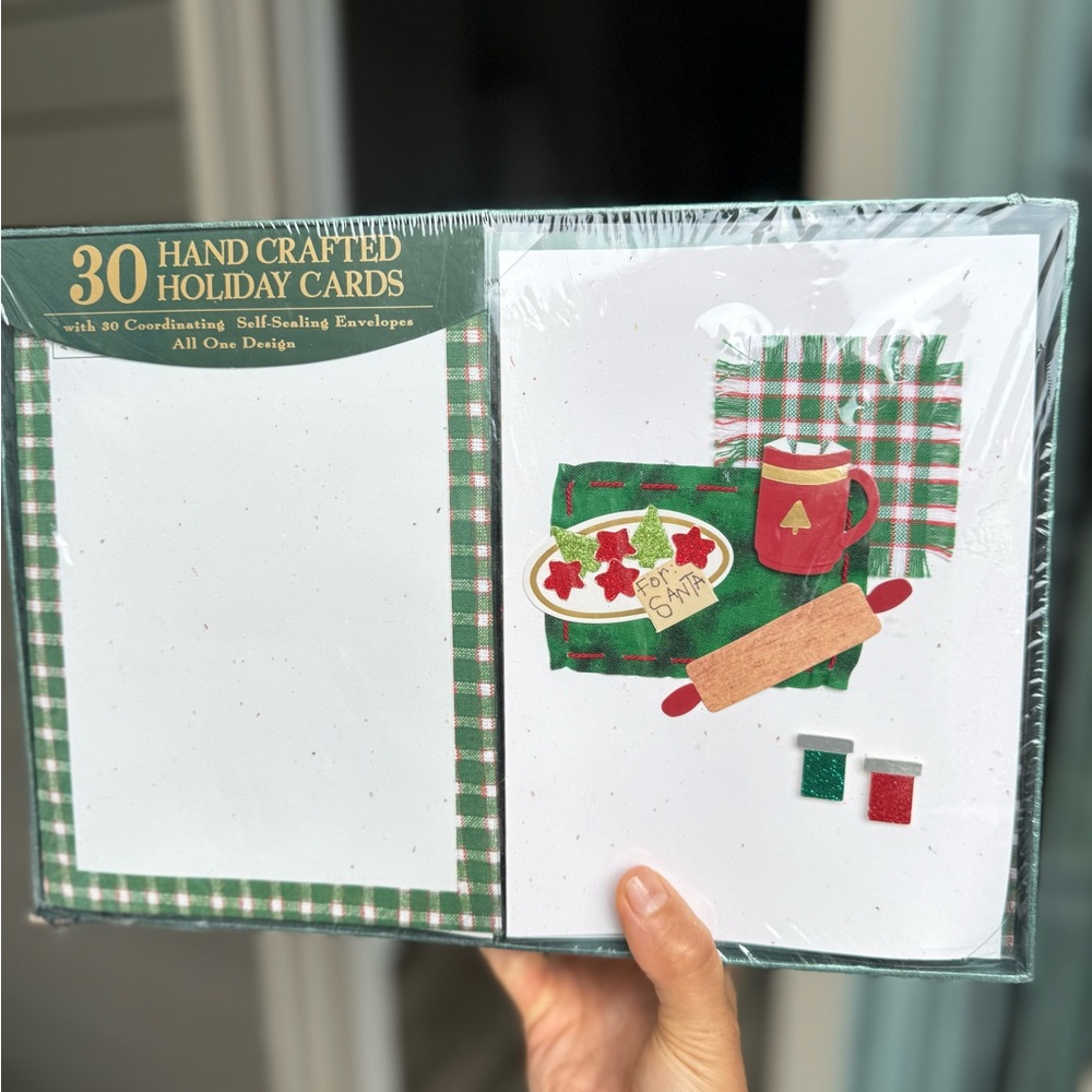 Handcrafted 3D Christmas Cards Set of 30 Cookies for‎ Santa Theme by Paper Magic